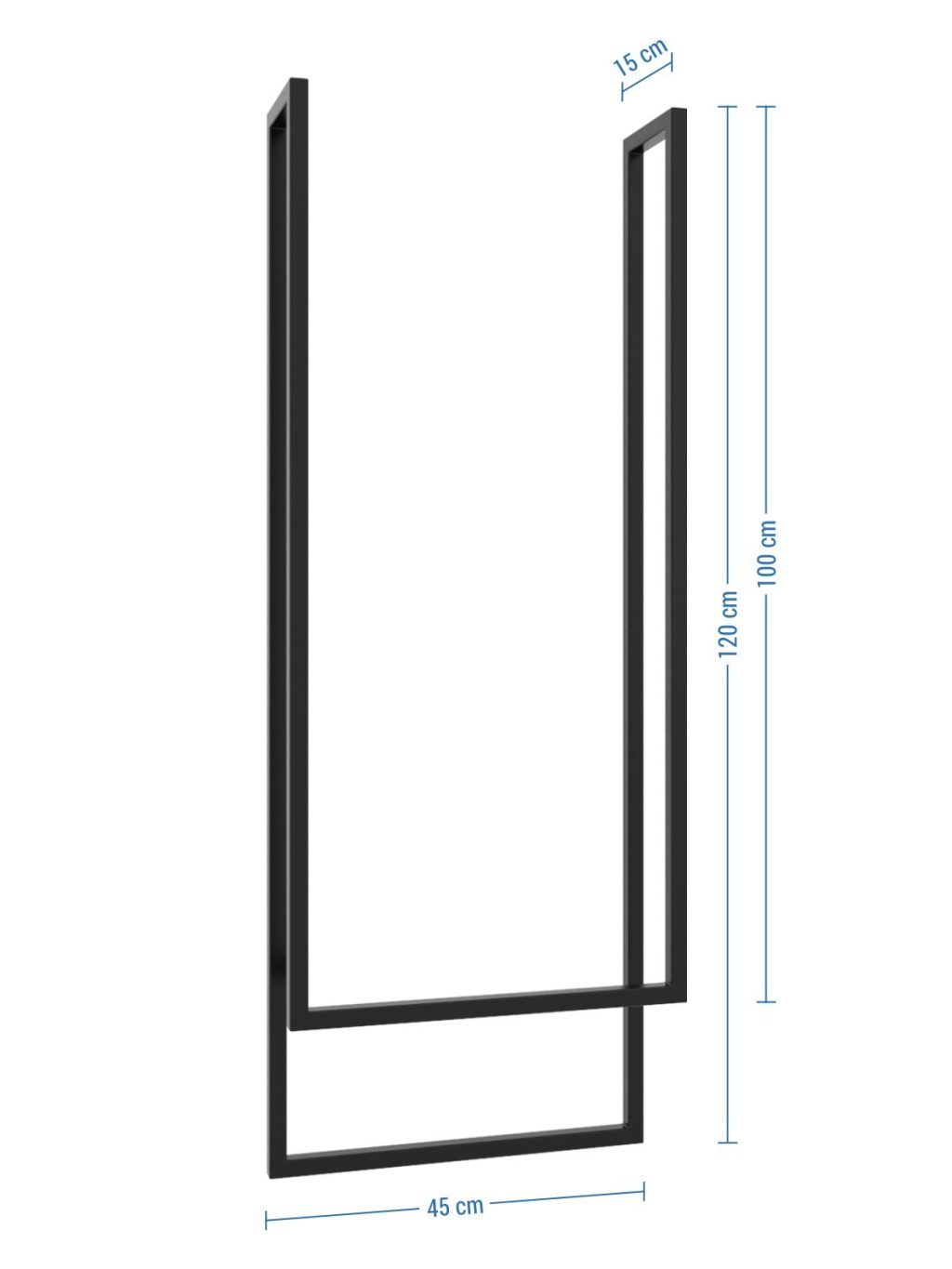 Ceiling Towel Rail Double S - Image 6