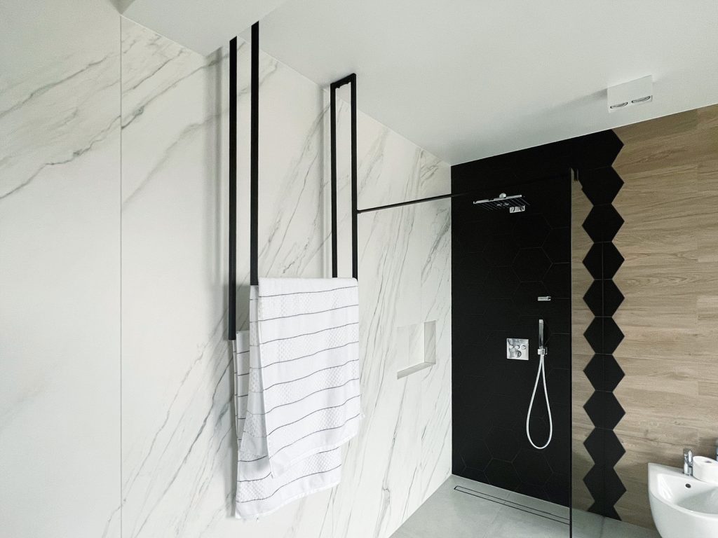 Ceiling Towel Rail Double M - Image 3