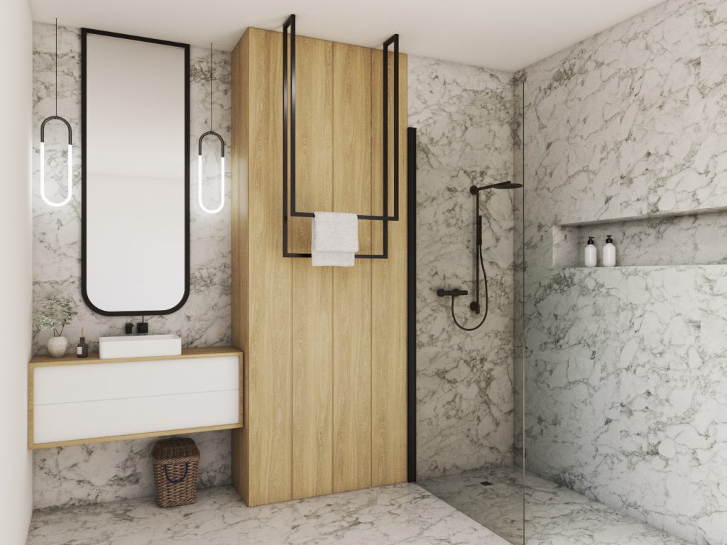 Ceiling Towel Rail Double M - Image 2