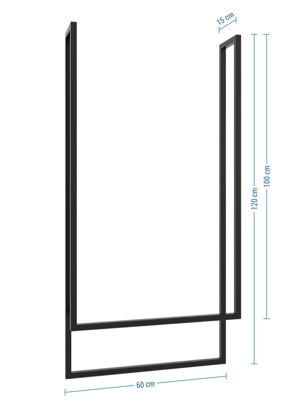 Ceiling Towel Rail Double M - Image 7