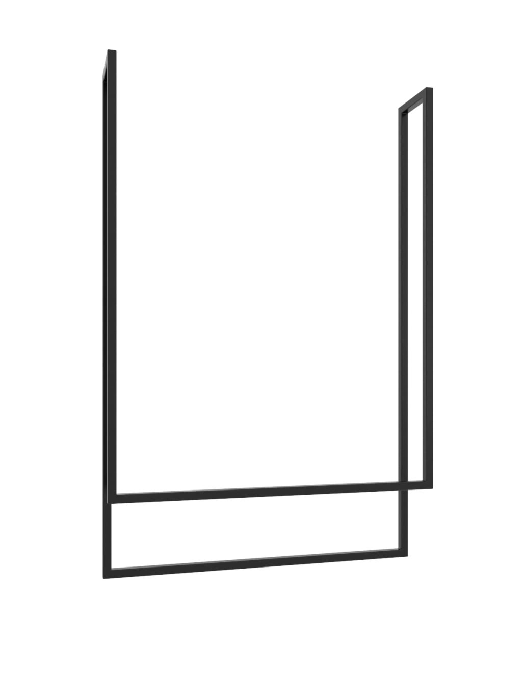 Ceiling Towel Rail Double L - Image 2