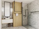 Ceiling Towel Rail Double L - Image 3