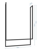 Ceiling Towel Rail Double L - Image 4