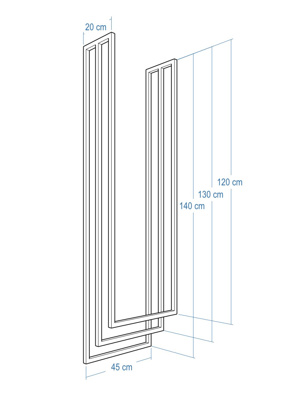 Ceiling Towel Rack Long Triple S - Image 4
