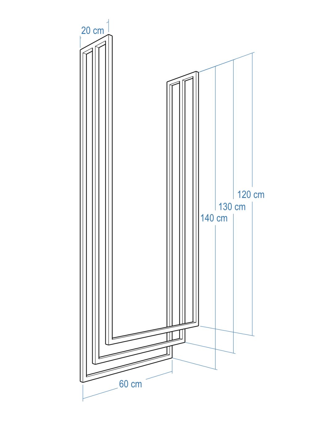 Ceiling Towel Rack Long Triple M - Image 4