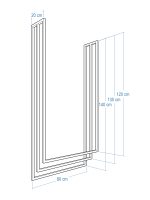 Ceiling Towel Rack Long Triple L - Image 4
