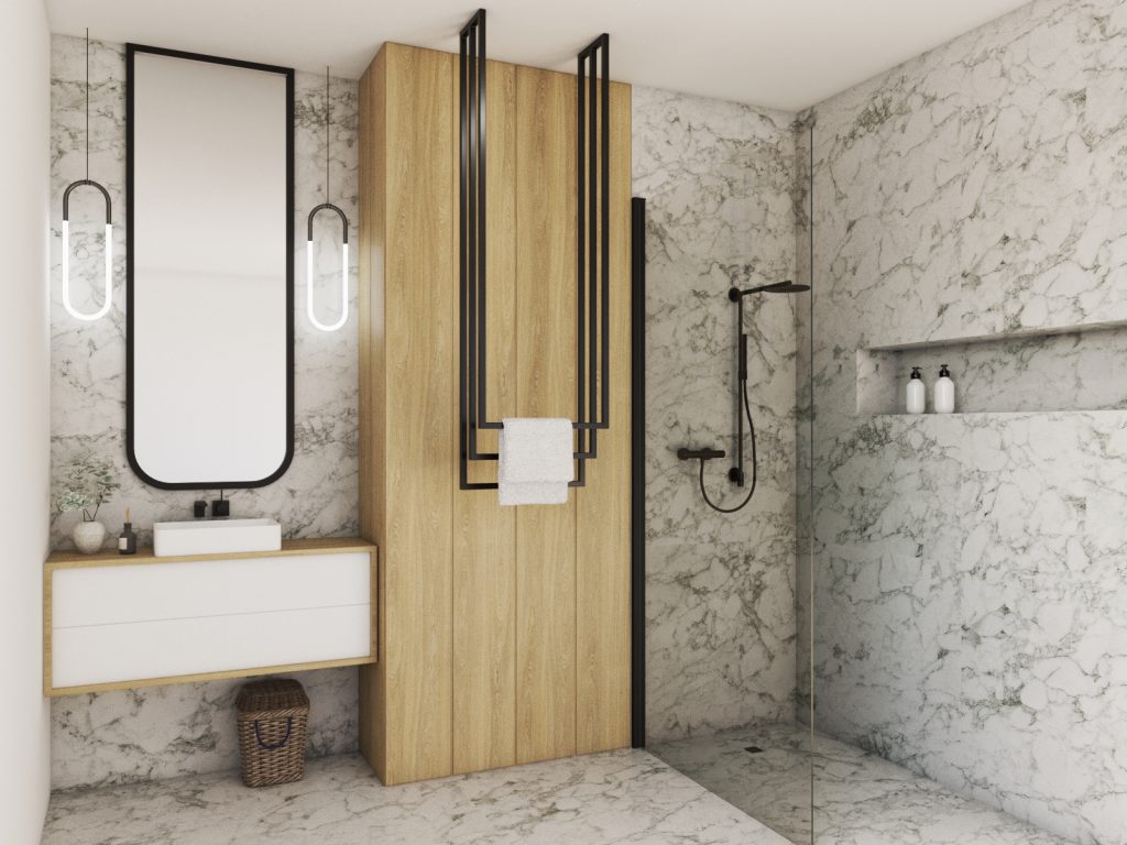 Ceiling Towel Rack Long Triple S - Image 3