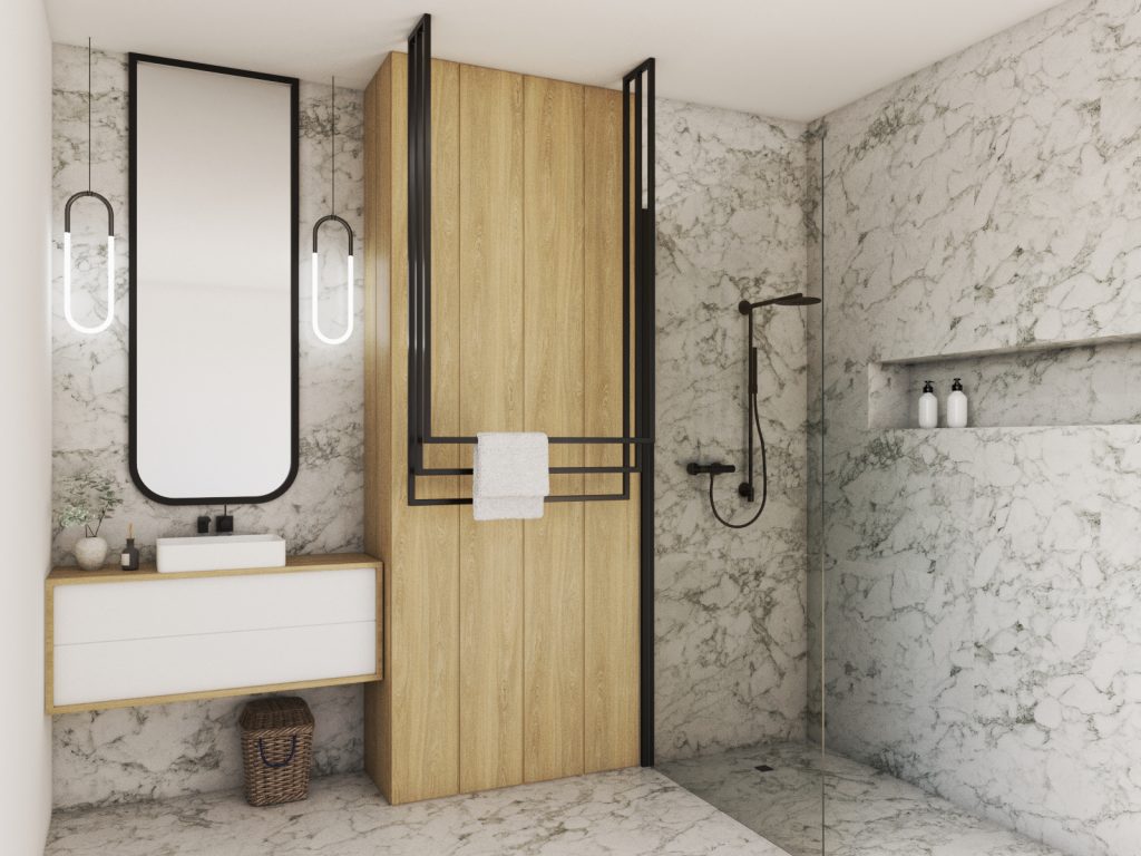 Ceiling Towel Rack Long Triple L - Image 3