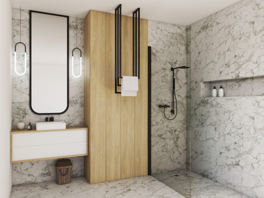 Ceiling Towel Rail Triple XS - Image 3