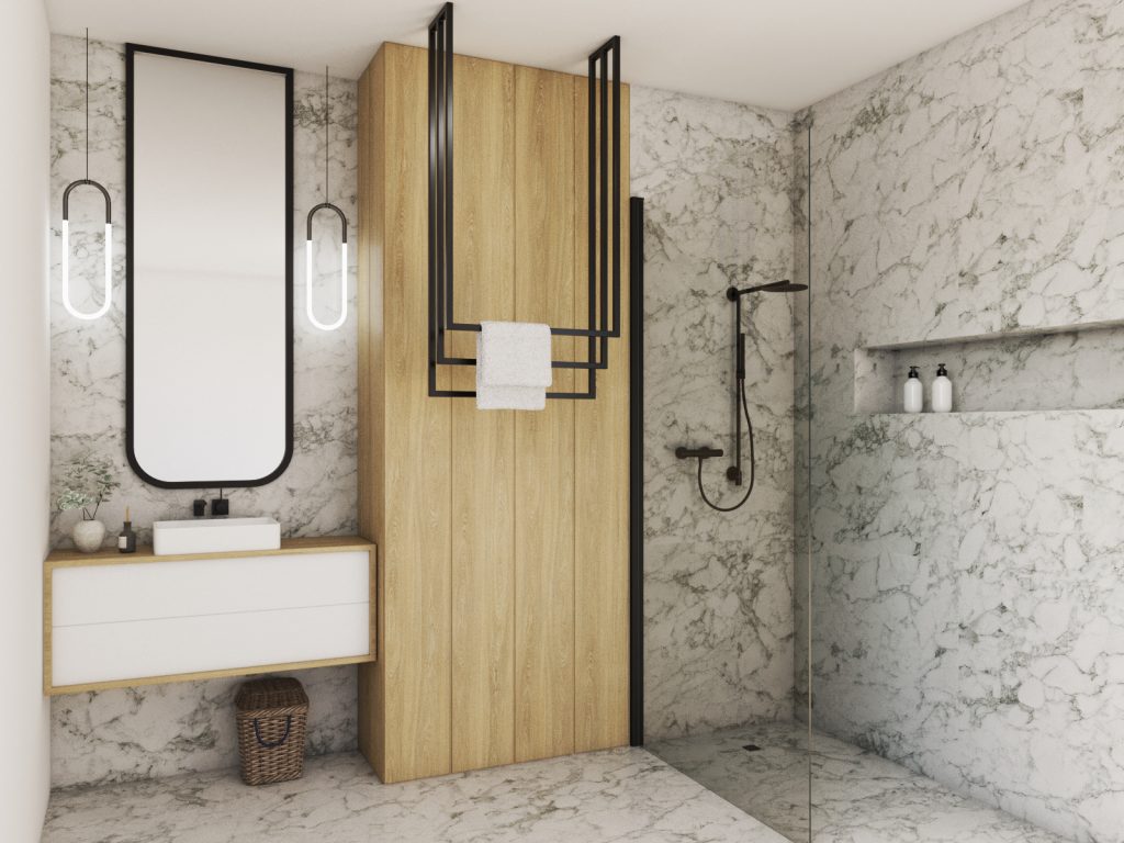 Ceiling Towel Rail Triple M - Image 3