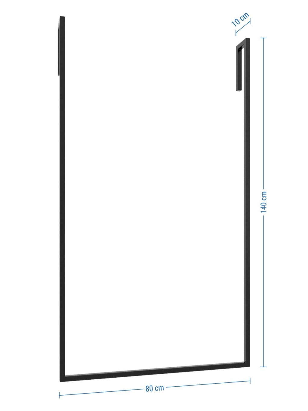 Single Wall-Mounted Towel Rack Long L - Image 4