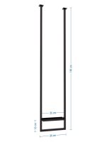 Ceiling Towel Rail Long with Shelf XS - Image 4