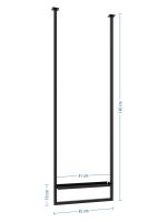 Ceiling Towel Rail Long with Shelf S - Image 4
