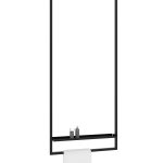Ceiling Towel Rail Long with Shelf M