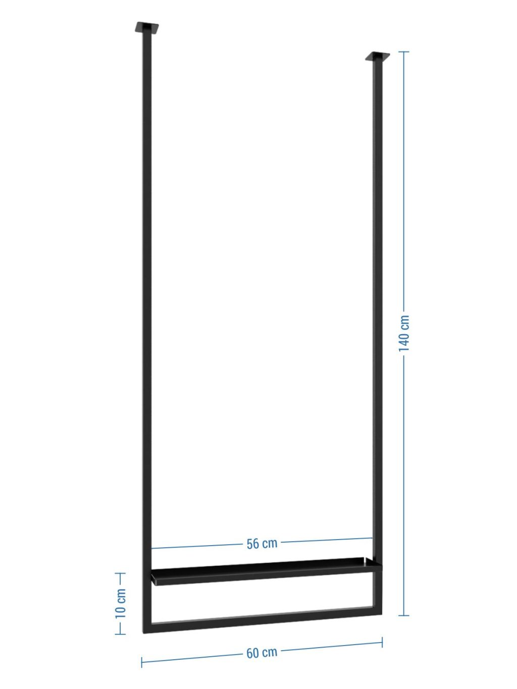 Ceiling Towel Rail Long with Shelf M - Image 4