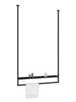Ceiling Towel Rail Long with Shelf L