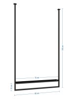 Ceiling Towel Rail Long with Shelf L - Image 4