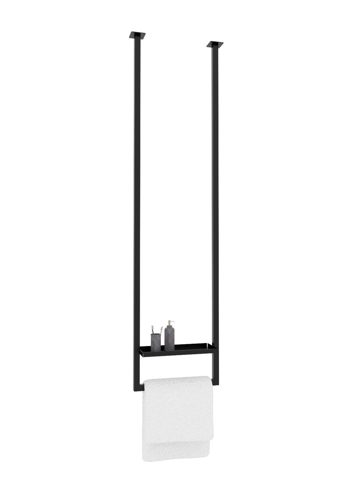 ws-p-30-xs-cza-sym1 Ceiling Towel Rail with Shelf XS - Image 1