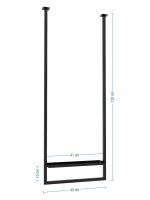 Ceiling Towel Rail with Shelf S - Image 4