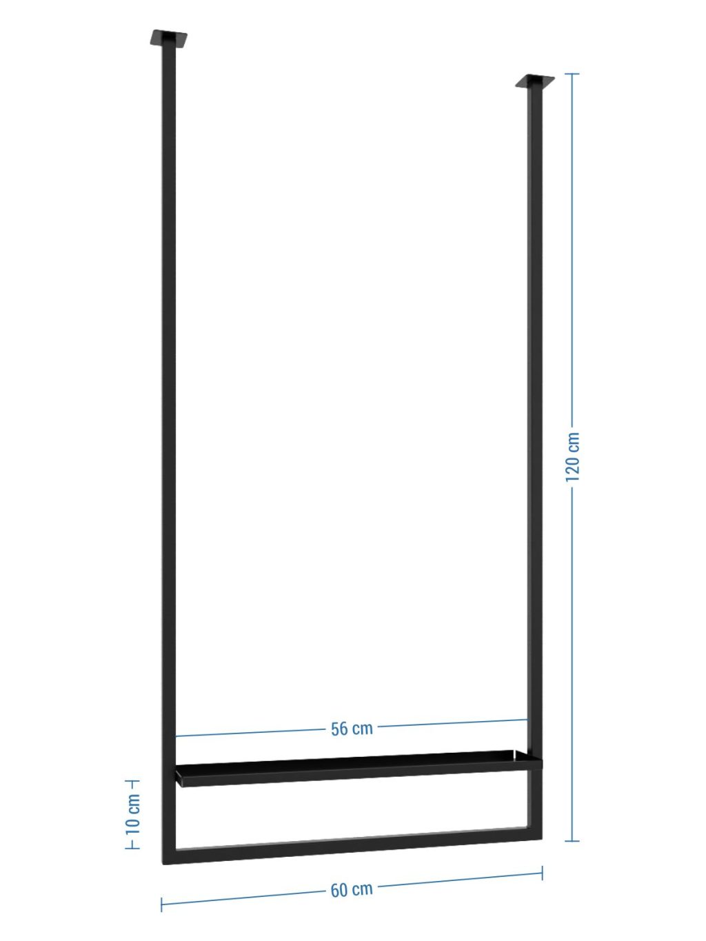 Ceiling Towel Rail with Shelf M - Image 4
