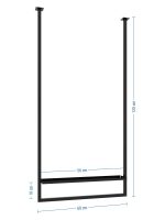 Ceiling Towel Rail with Shelf M - Image 4