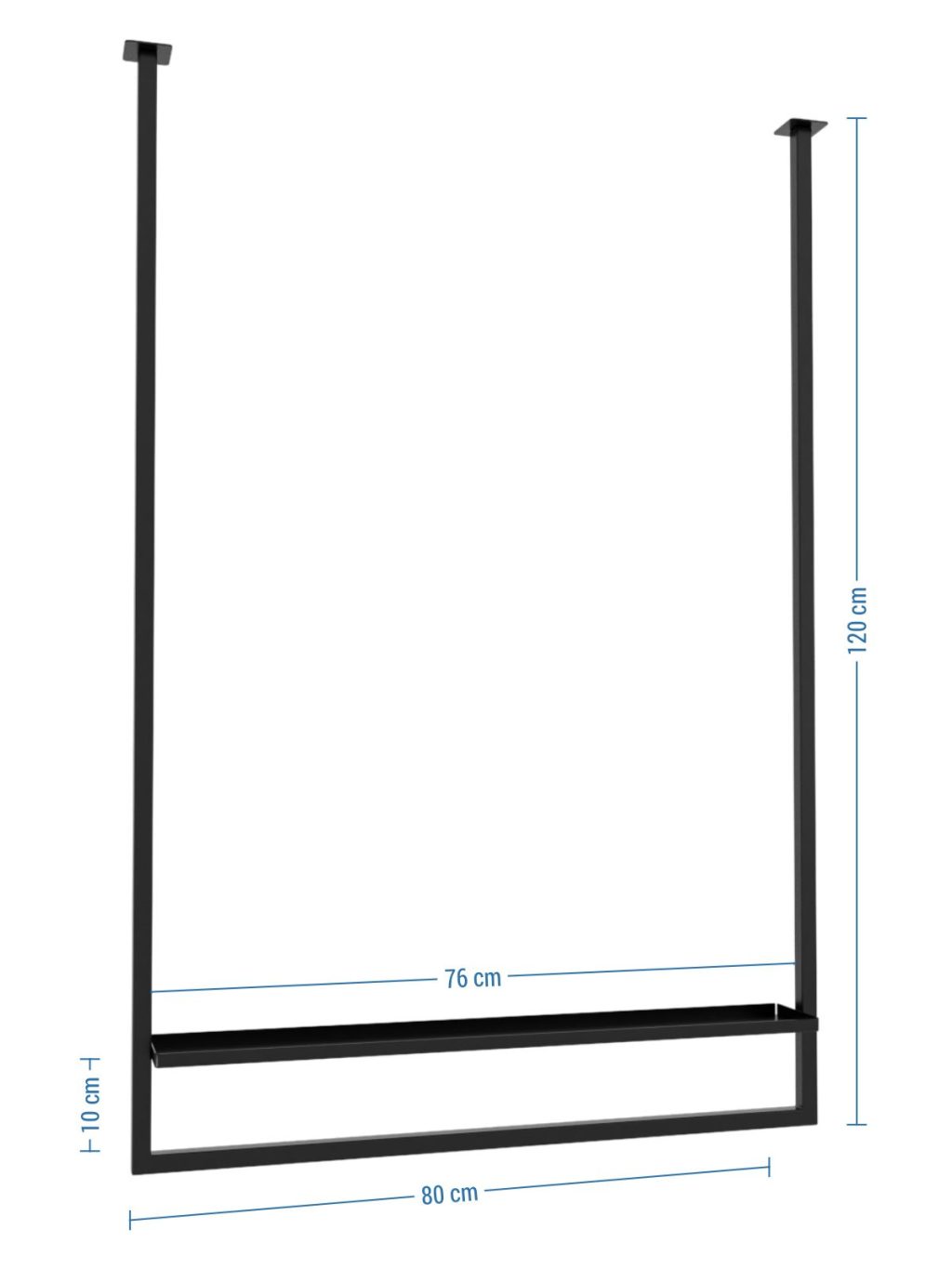 Ceiling Towel Rail with Shelf L - Image 4