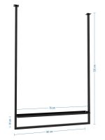 Ceiling Towel Rail with Shelf L - Image 4