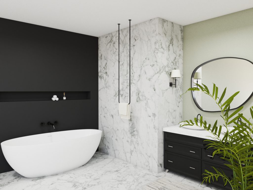 Ceiling Towel Rail Single Tube Long XS - Image 3