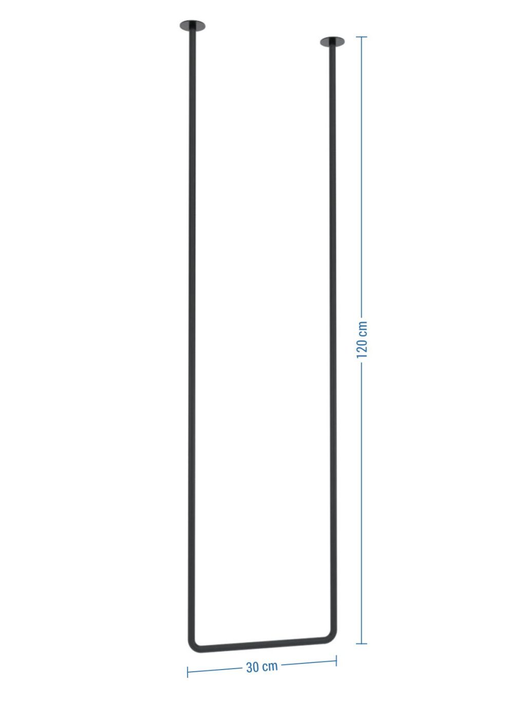 Ceiling Towel Rail Single Tube XS - Image 4