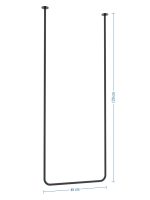 Ceiling Towel Rail Single Tube S - Image 4