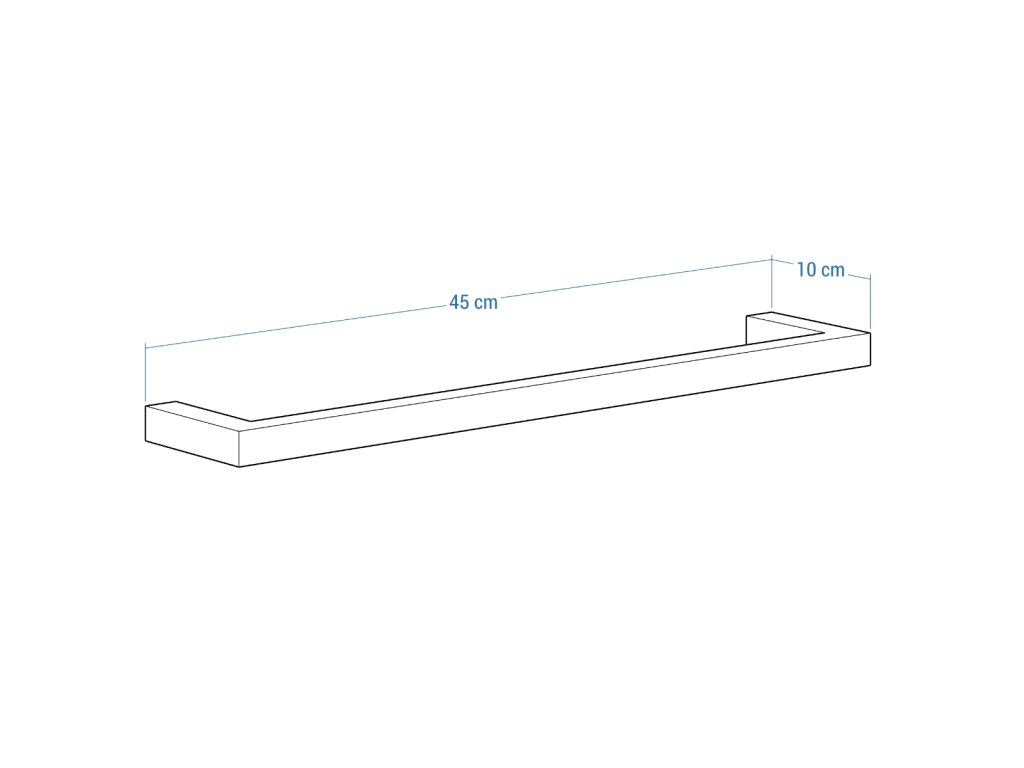 Single Wall-Mounted Towel Rack Stainless Steel S - Image 5