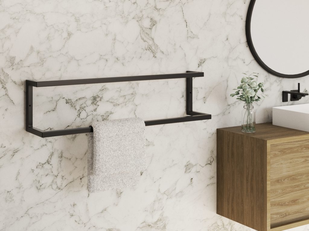 Double Wall-Mounted Towel Rack L - Image 3