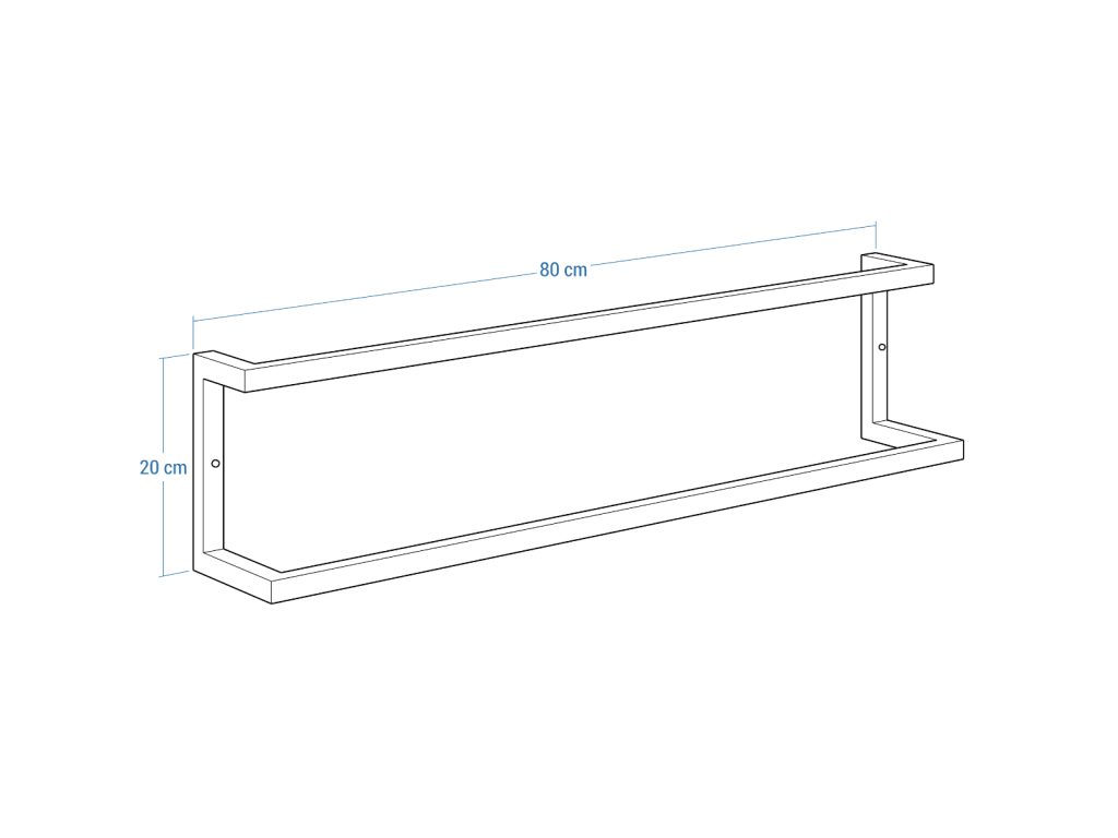 Double Wall-Mounted Towel Rack Stainless Steel L - Image 5