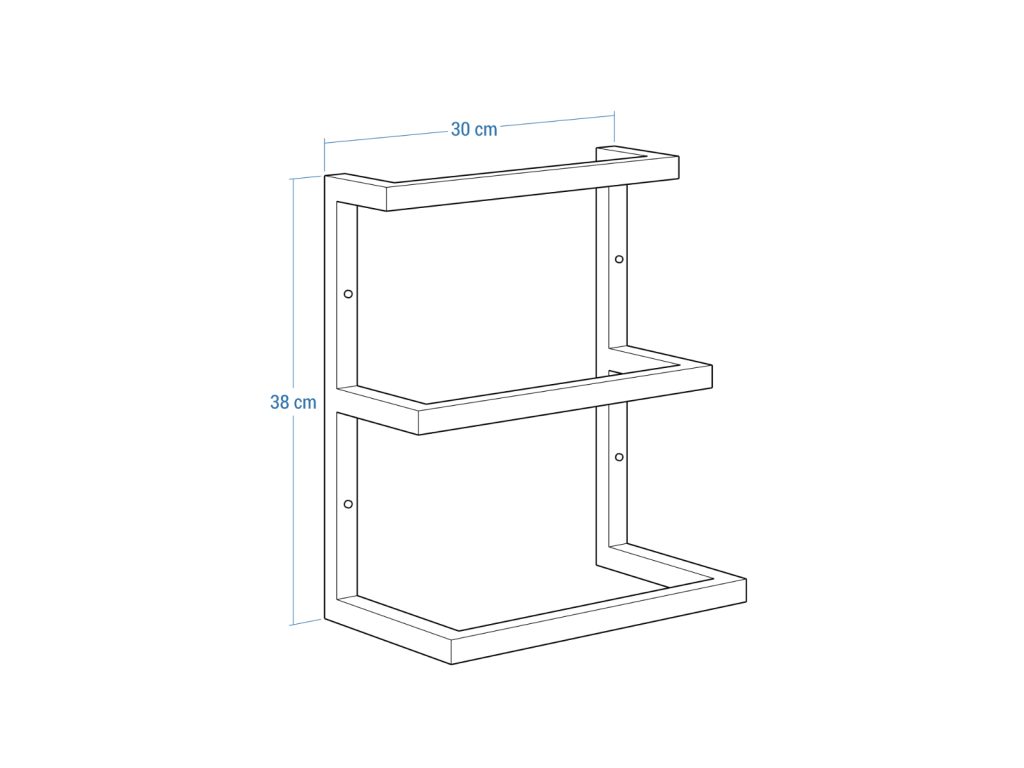Triple Wall-Mounted Towel Rack Stainless Steel XS - Image 5