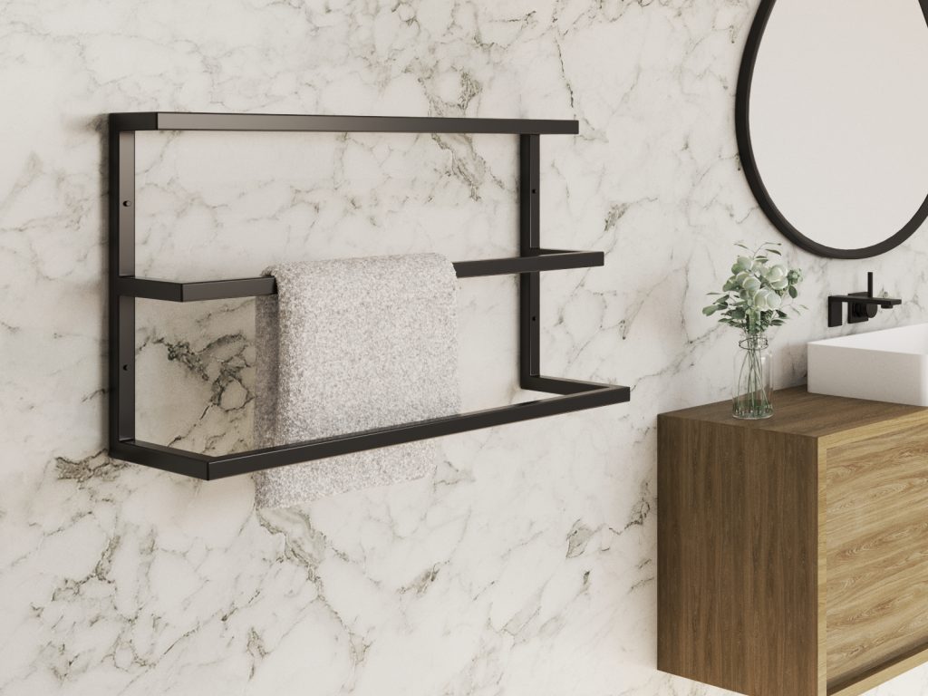 Triple Wall-Mounted Towel Rack M - Image 3