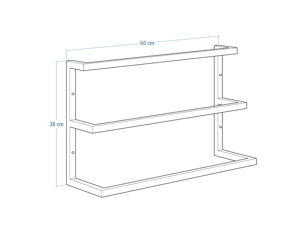 Triple Wall-Mounted Towel Rack Stainless Steel M - Image 5