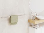 Single Wall-Mounted Towel Rack Stainless Steel L - Image 4