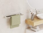 Single Wall-Mounted Towel Rack B Stainless Steel S - Image 3