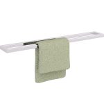 Single Wall-Mounted Towel Rack B Stainless Steel L