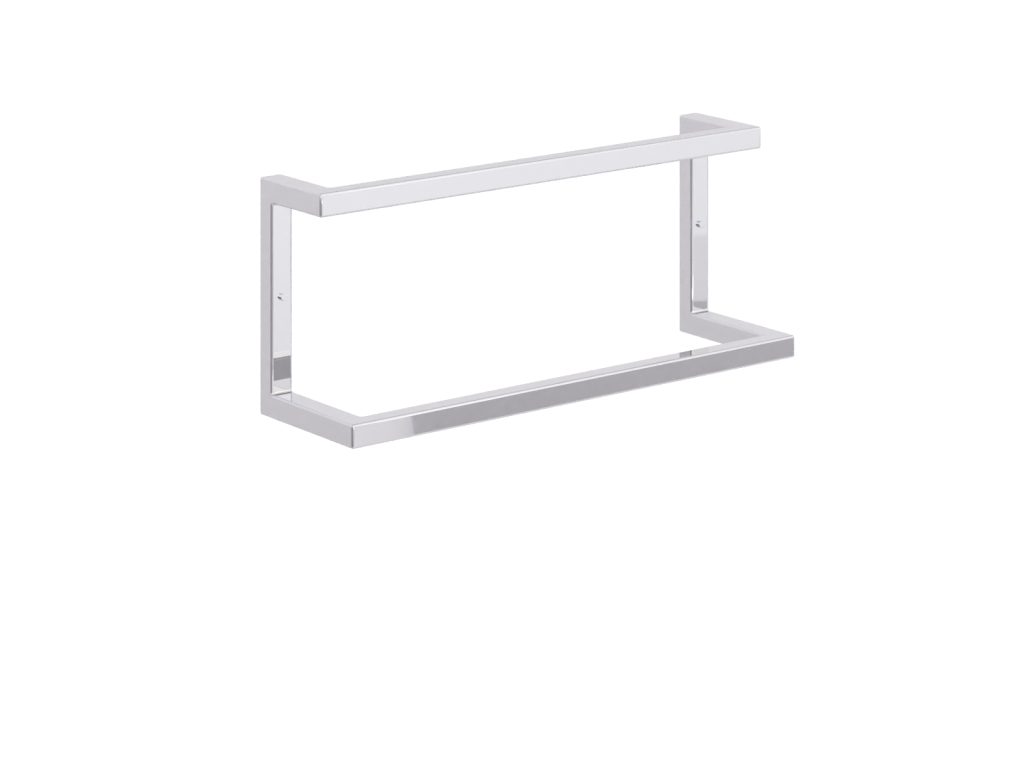 Double Wall-Mounted Towel Rack Stainless Steel S - Image 2