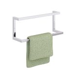 Double Wall-Mounted Towel Rack Stainless Steel S