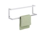 Double Wall-Mounted Towel Rack Stainless Steel M