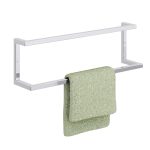 Double Wall-Mounted Towel Rack Stainless Steel M