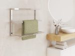 Triple Wall-Mounted Towel Rack Stainless Steel S - Image 3