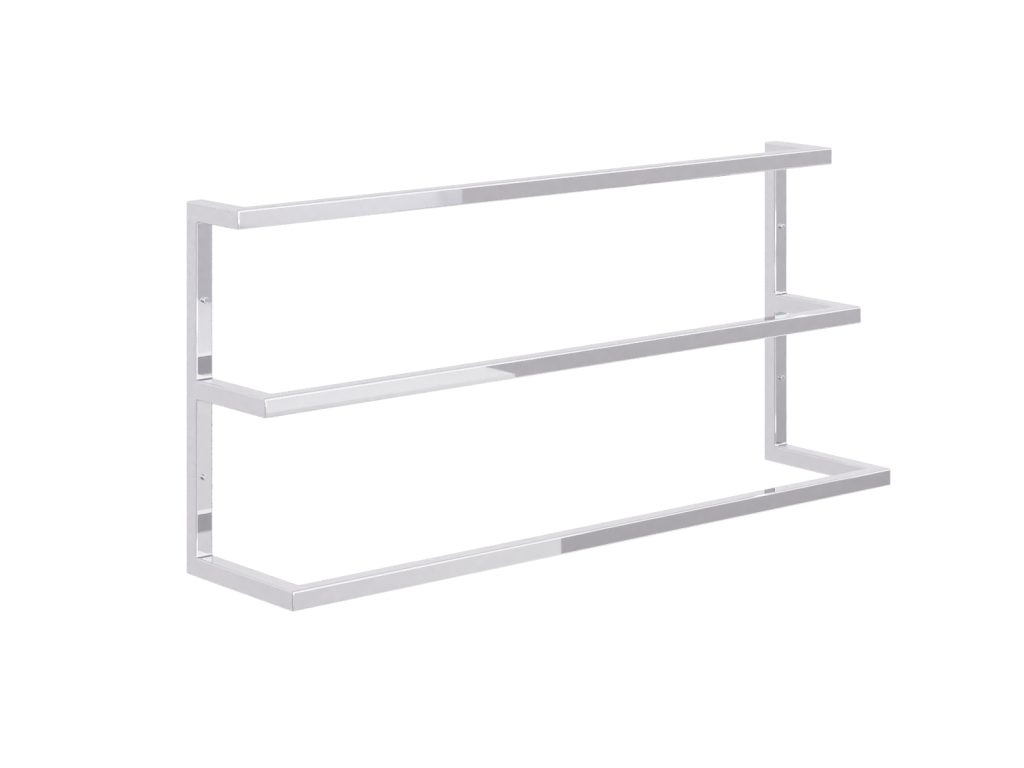 Triple Wall-Mounted Towel Rack Stainless Steel L - Image 2