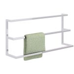 Triple Wall-Mounted Towel Rack Stainless Steel L