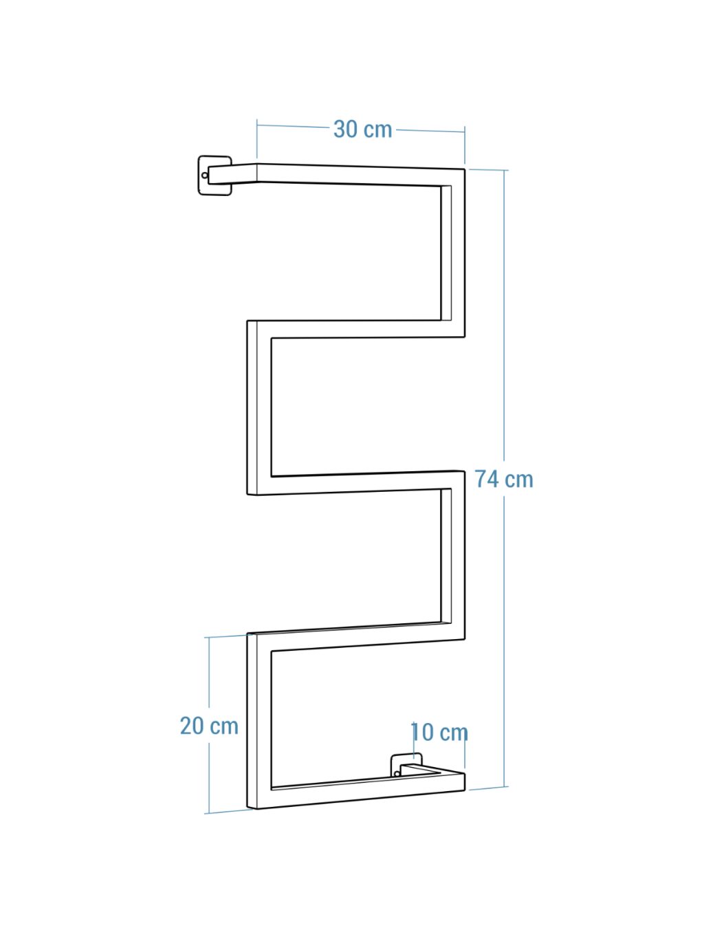 Loft Wall-Mounted Towel Rack Long XS - Image 4
