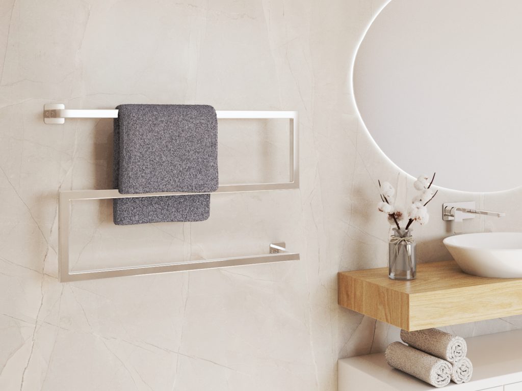 Loft Wall-Mounted Towel Rack Stainless Steel M - Image 3