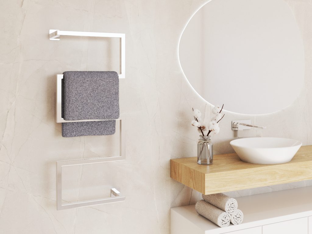 Loft Wall-Mounted Towel Rack Long Stainless Steel XS - Image 3