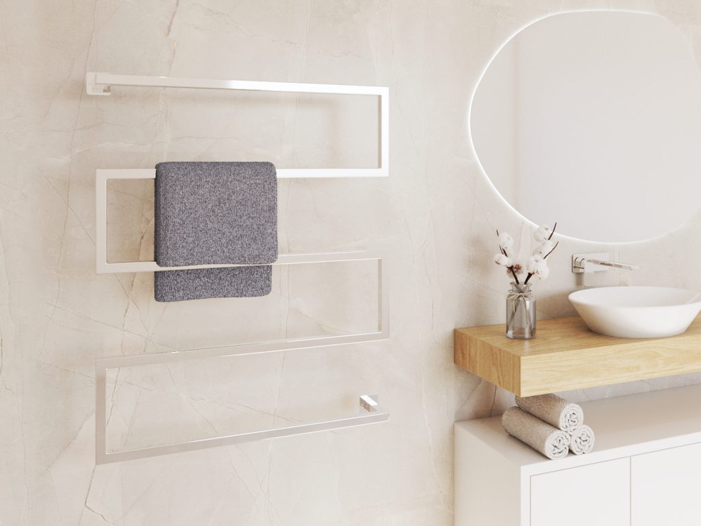 Loft Wall-Mounted Towel Rack Long Stainless Steel M - Image 3